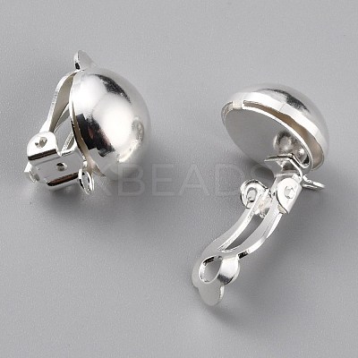 Brass Clip-on Earring Findings KK-O131-03S-A-1