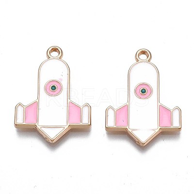 Rack Plating Alloy Enamel Pendants ENAM-S122-71-1