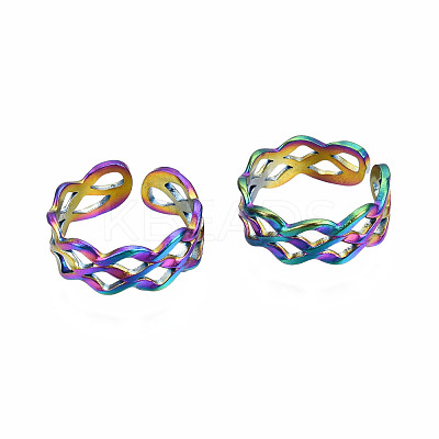 Hollow Wide Cuff Rings RJEW-N038-022-1
