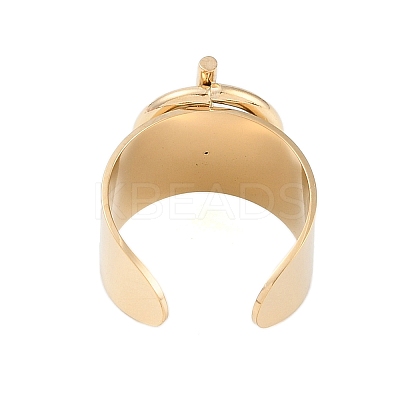304 Stainless Steel Circular & Rod-shaped Open Cuff Rings RJEW-C095-01G-1