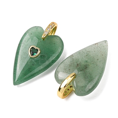 Natural Green Aventurine Pendants GG-CBA51ED-03G-10-1