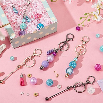 DIY Beadable Keychain Bar Making Kit DIY-PH0017-37-1