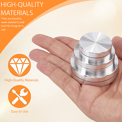 3Pcs 3 Styles Aluminum Turntable Base Table Tray FIND-SP0004-52-1