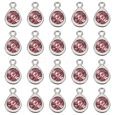 20Pcs Faceted Glass Charms RGLA-TADJ0001-01B-1