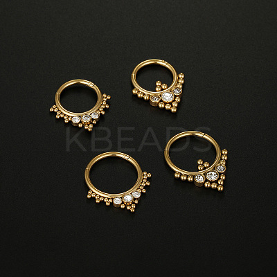 316L Surgical Stainless Steel Micro Pave Clear Cubic Zirconia Nose Rings WG1C8D8-02-1