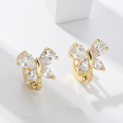 Brass Hoop Earrings EJEW-R016-10G-02-1