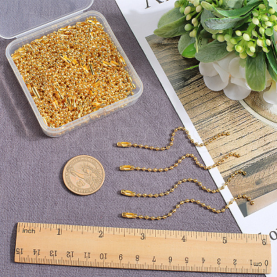 100Pcs Steel Ball Chains for Price Tag Chains FIND-SP0002-58G-1