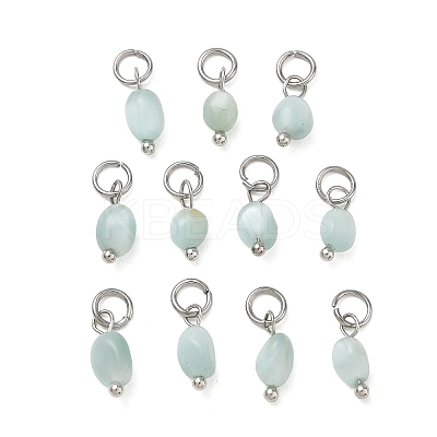 Natural Glass Pendants PALLOY-JF06036-1