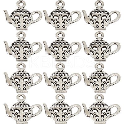 80Pcs Teapot Tibetan Style Zinc Alloy Charms FIND-SC0004-82-1