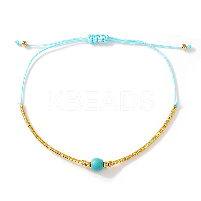 Bohemian Glass Seed Bead Braided Bracelets WO6368-12-1