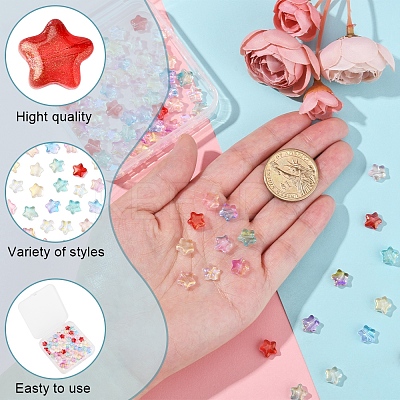 90Pcs 9 Colors Electroplate Glass Beads EGLA-FS0001-49-1