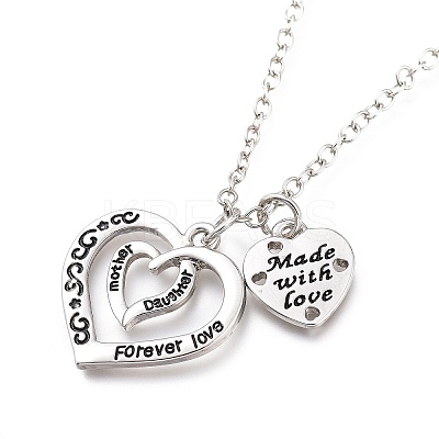 Alloy Pendant Necklaces LS-NJEW-K121-09P-1