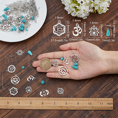 DIY Chakra Dangle Earring Making Kits DIY-SC0019-72-1