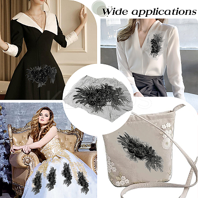 3D Flower Lace Appliques DIY-WH0430-459A-1