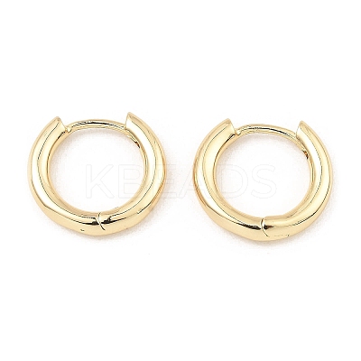 Brass Huggie Hoop Earrings EJEW-I289-26KCG-1