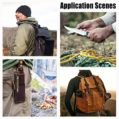 2Pcs 2 Colors Handmade Spartan Nylon Parachute Cord Pendant Decorations for Men KEYC-HY0001-32-1