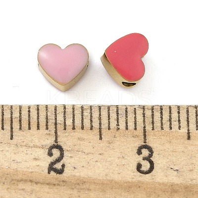 Ion Plating(IP) 304 Stainless Steel Enamel Beads STAS-B075-09G-05-1
