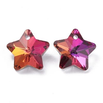 Electroplate Glass Charms X-GLAA-H104-A01-1