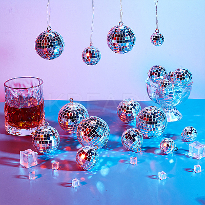 Mirror Ball Reflective Ball Pendants DIY-WH0570-26-1
