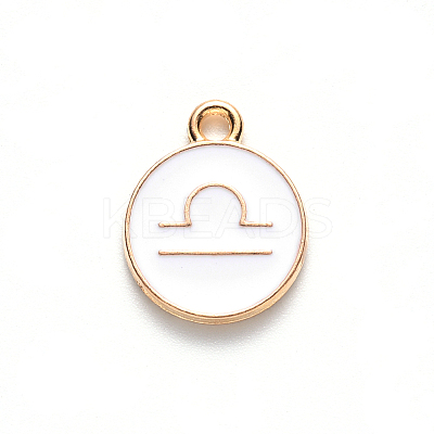 Alloy Enamel Pendants X-ENAM-S124-01A-04K-1
