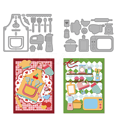 Kitchen Theme Carbon Steel Cutting Dies Stencils DIY-WH0309-4283-1