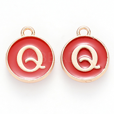 Golden Plated Alloy Enamel Charms ENAM-S118-03Q-1