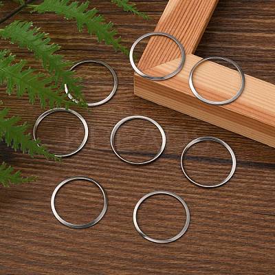 Non-Tarnish 201 Stainless Steel Linking Rings X-STAS-F192-001P-03-1