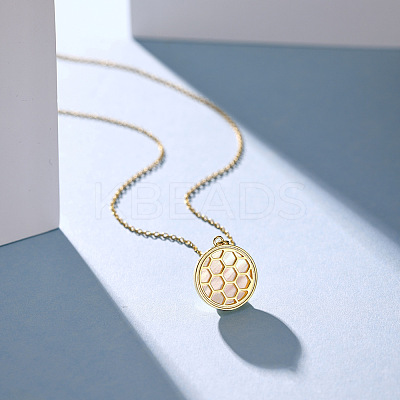 925 Sterling Silver Cable Chain Necklaces NJEW-Q342-01G-1