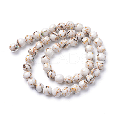 Assembled Synthetic Turquoise and Shell Beads Strands LS-G-S212-6mm-02-1