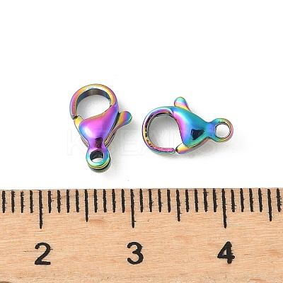 304 Stainless Steel Lobster Claw Clasps STAS-T065-10mm-34RC-1