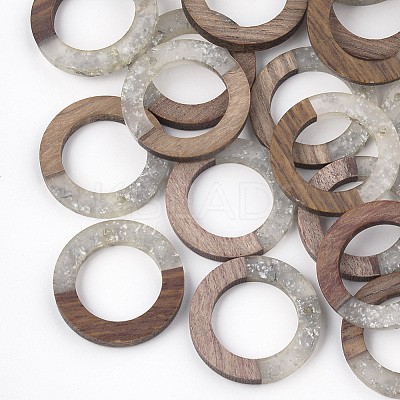 Resin & Walnut Wood Pendants RESI-S358-04E-1