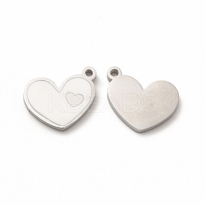 304 Stainless Steel Enamel Charms STAS-F291-08P-03-1