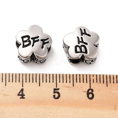 304 Stainless Steel European Beads STAS-S147-02C-1