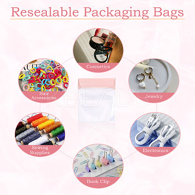 10Pcs Rectangle EVA Resealable Packaging Bags ABAG-TA0001-28C-1