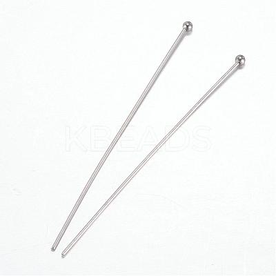 Tarnish Resistant 304 Stainless Steel Round Ball Pins STAS-G081-60P-1