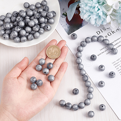 Food Grade Eco-Friendly Silicone Beads SIL-WH0010-10B-1