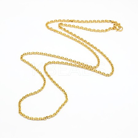 Fashionable 304 Stainless Steel Cable Chain Necklace Making LS-STAS-A028-N081G-1