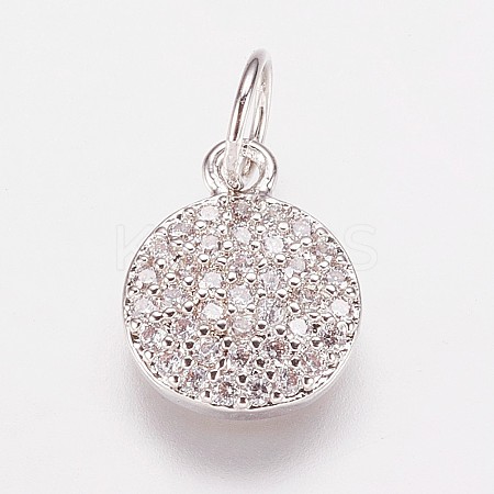 Brass Cubic Zirconia Pendants LS-ZIRC-K070-21P-1