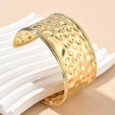 304 Stainless Steel Cuff Bangles for Women AJEW-P127-23G-1