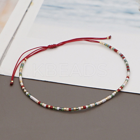 Bohemian Style Colorful Beaded Lucky Stone Couple Bracelet for Women TF2640-18-1