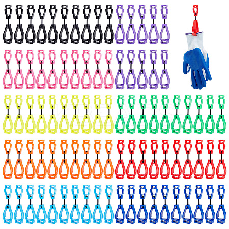 90Pcs 9 Colors Plastic Glove Grabber Clip AJEW-WA0003-68-1