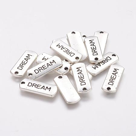 Tibetan Style Alloy Rectangle with Word Dream Pendants X-TIBEP-Q043-065-RS-1