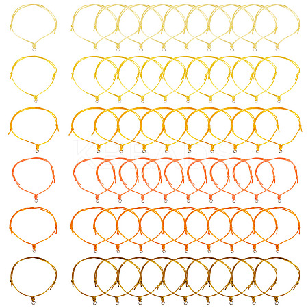 60Pcs 6 Colors Nylon Cord Bracelet Making BJEW-TA00669-1