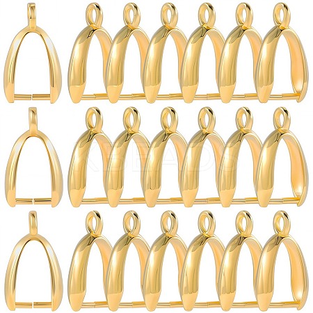120Pcs Grade AA Brass Ice Pick Pinch Bails for Pendant Making KK-SC0005-20G-1