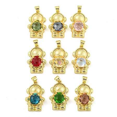 Rack Plating Brass Pendants ZIRC-L100-160G-1
