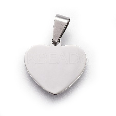 Tarnish Resistant 304 Stainless Steel Mirror Polished Finish Stamping Blank Tag Pendants X-STAS-L220-02B-1