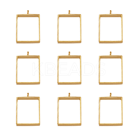 Alloy Open Back Bezel Big Pendants PALLOY-TA0021-02G-1