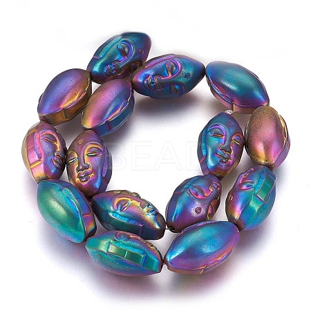 Electroplated Non-magnetic Synthetic Hematite Beads Strands G-P392-M06-1