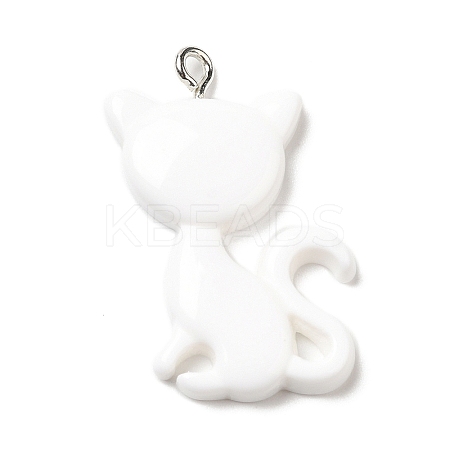 Opaque Resin Pendants RESI-G069-03D-1