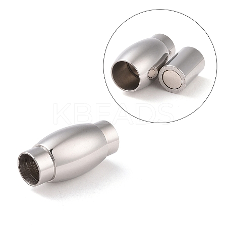 Tarnish Resistant 304 Stainless Steel Magnetic Clasps with Glue-in Ends STAS-K006-21C-1